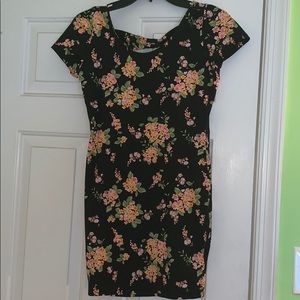 Black floral dress